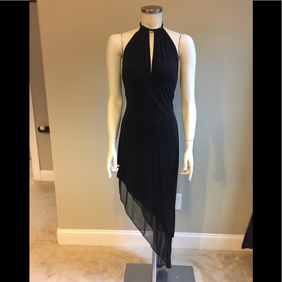 Cache Dresses & Skirts - Cache Halter Dress Asymmetrical Dress